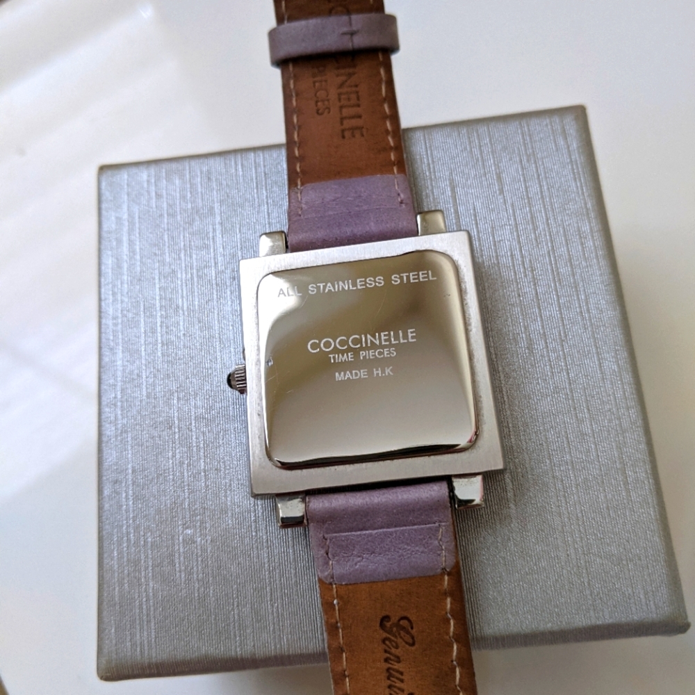🇬🇧 COCCINELLE CLASSIC SQUARE LADIES WATCH - Picture 5 of 7